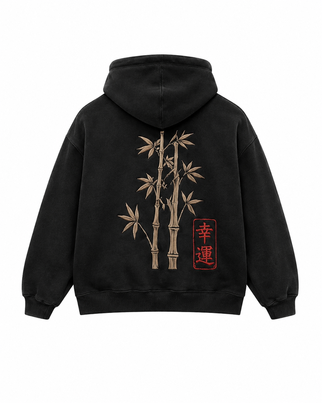 MAX LUCK Bamboo Luck Hoodie — Black