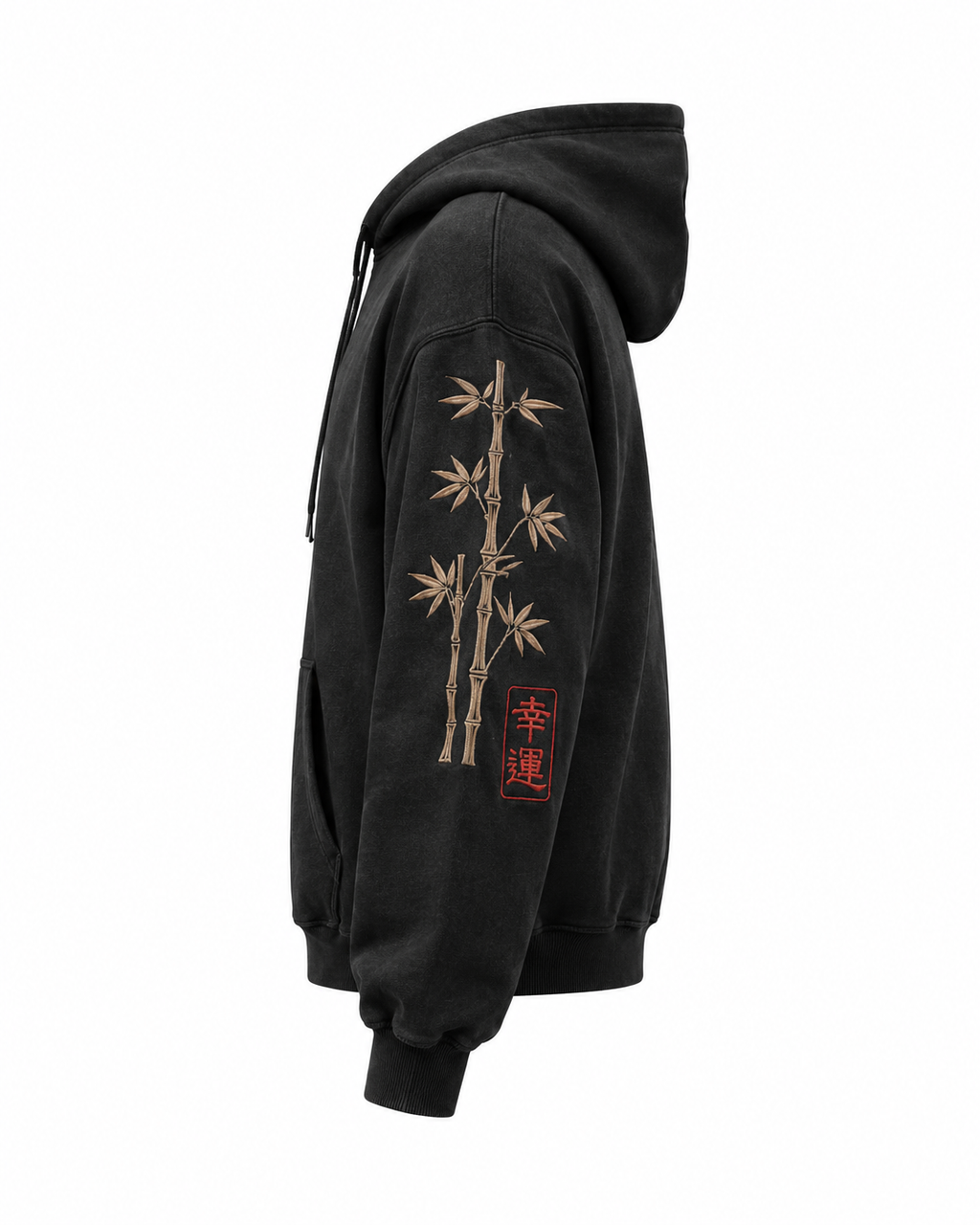 MAX LUCK Bamboo Luck Hoodie — Black
