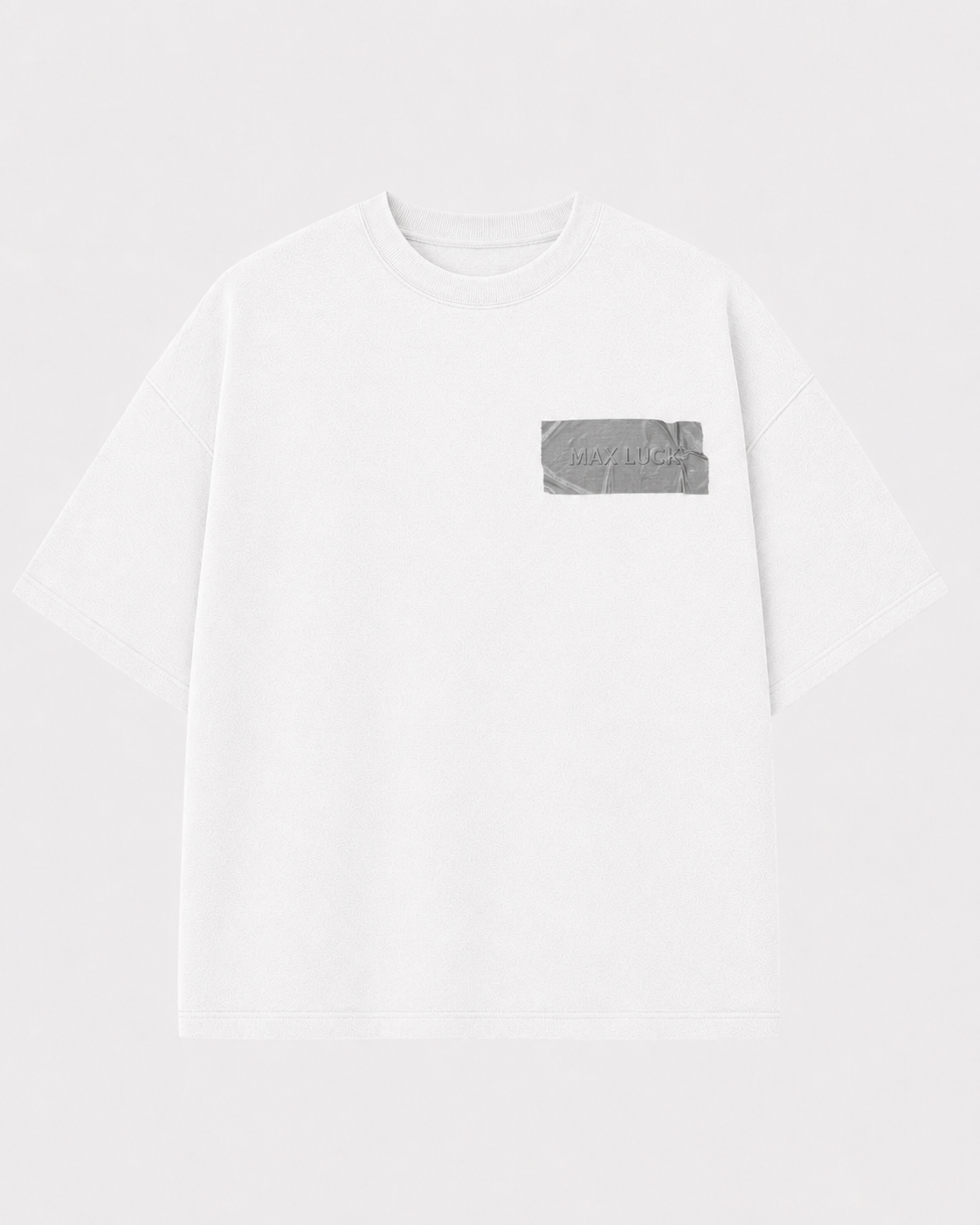 MAX LUCK Tape Tee — White