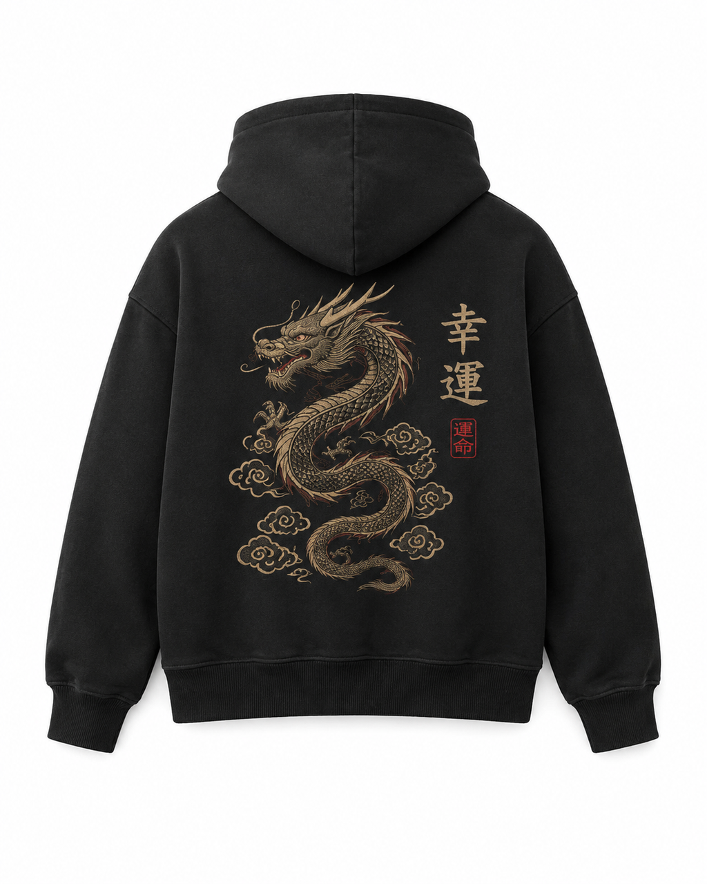 MAX LUCK Dragon Luck Hoodie — Black