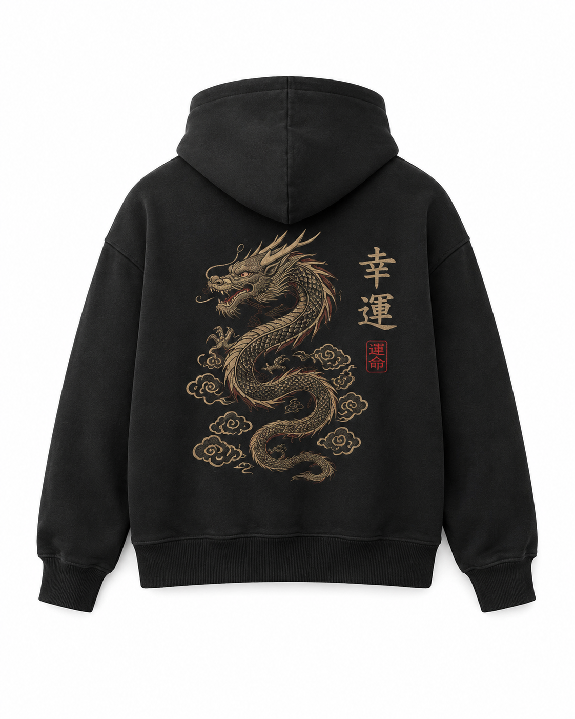 MAX LUCK Dragon Luck Hoodie — Black