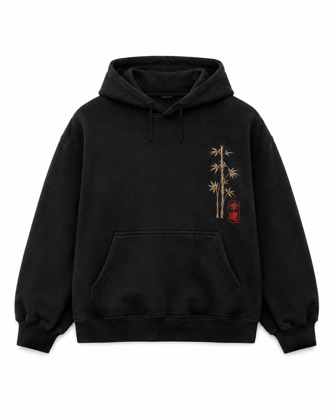 MAX LUCK Bamboo Luck Hoodie — Black