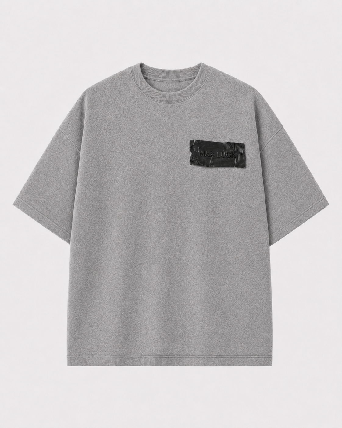 MAX LUCK Tape Tee — Grey