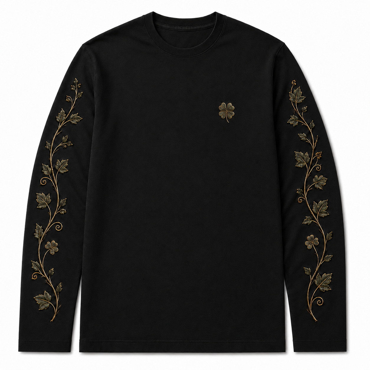 Eight Long Sleeve Tee is a premium black long-sleeve T-shirt